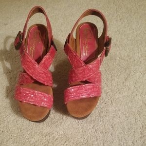 Sbicca Vintage Collection Wood Platform Sandals